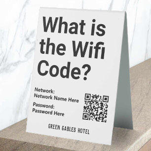 WiFi Code with QR Code on a