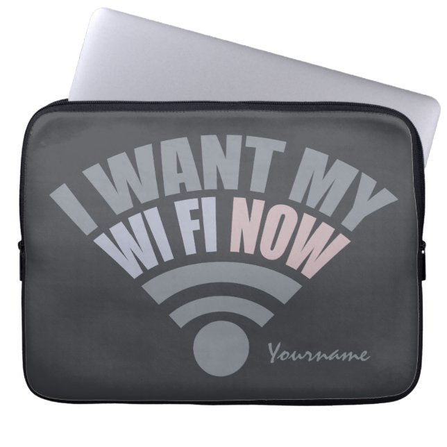 WiFi custom laptop sleeves (Front)