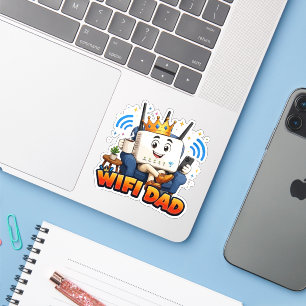 WIFI DAD Funny Router Character