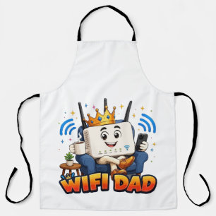 WIFI DAD Funny Router Character Apron