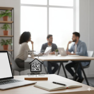 WiFi Details Pretty Fly for a wifi QR Code Acrylic Sign