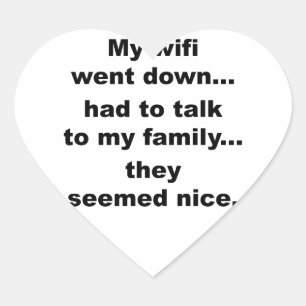 WIFI DOWN! HEART STICKER