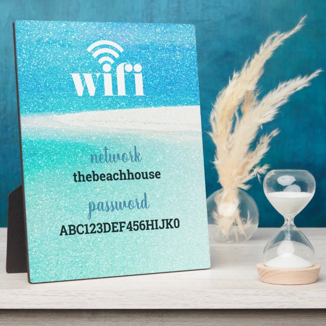 Wifi Information *Modern Hospitality* Beach Plaque (Side)