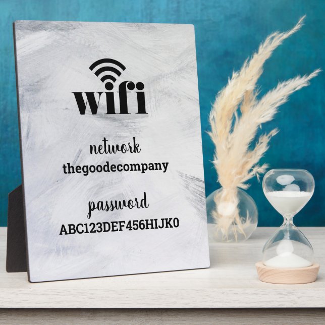Wifi Information *Modern Hospitality* Paint Plaque (Side)