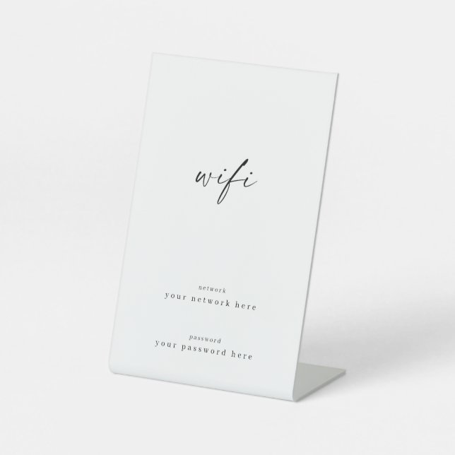 Wifi Information Pedestal Sign (Front)