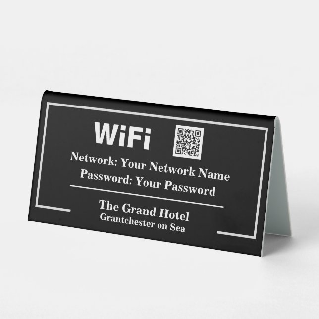WiFi Instructions with QR Code (Front)