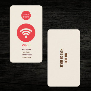 Wifi Internet Hotel Cafe Business Card
