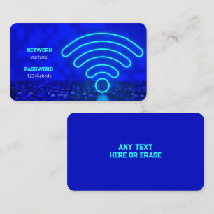 Wifi Internet Network and Password Guest Business Card