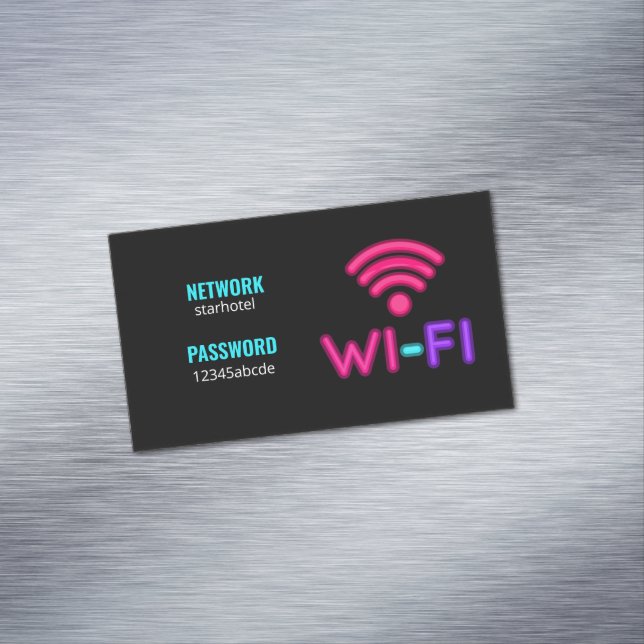 Wifi Internet Network Password Magnetic Business Card (In Situ)