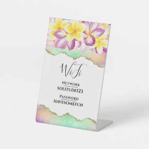 WiFi Internet Password Vacation Beach House Pedestal Sign