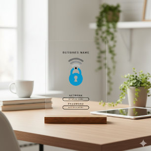 WiFi Key tech logo template Acrylic Sign