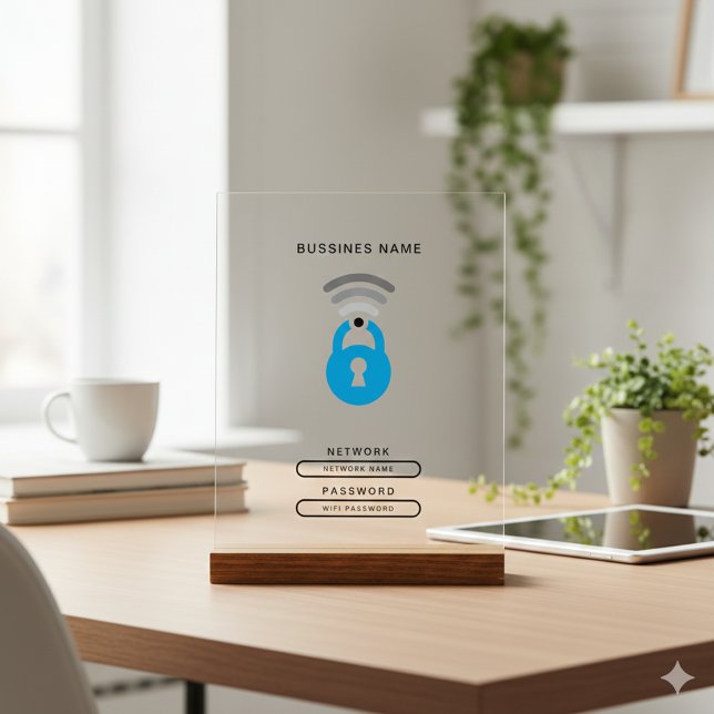 WiFi Key tech logo template Acrylic Sign (Creator Uploaded)