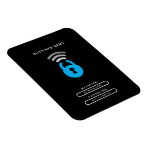 WiFi Key tech logo template Magnet