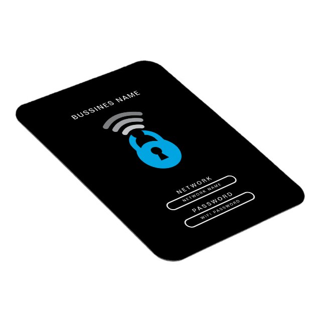 WiFi Key tech logo template Magnet (Right Side)