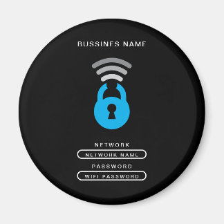 WiFi Key tech logo template Magnet