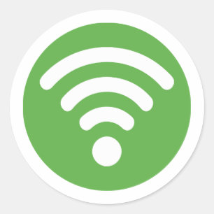 WiFi Logo Classic Round Sticker