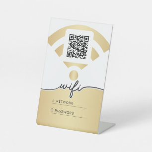 Wifi Name and Password Pedestal Sign
