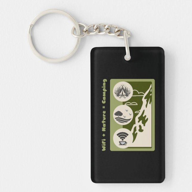 WiFi + nature = camping adventure camping Key Ring (Front)