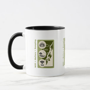 WiFi + nature = camping adventure camping Mug