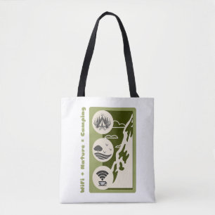 WiFi + nature = camping adventure camping Tote Bag