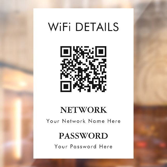 WiFi Network Access | QR Code Password Display (Sheet 2)