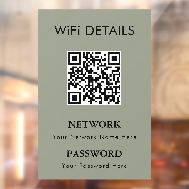 WiFi Network Access | QR Code Password Display (Sheet 2)