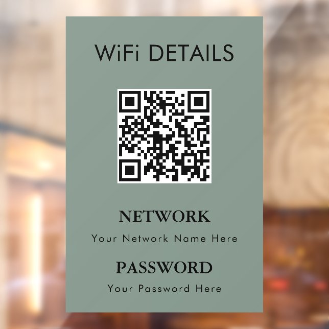 WiFi Network Access | QR Code Password Display (Sheet 2)