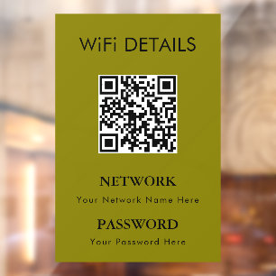 WiFi Network Access QR Code Password Display