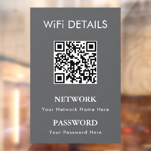 WiFi Network Access QR Code Password Display
