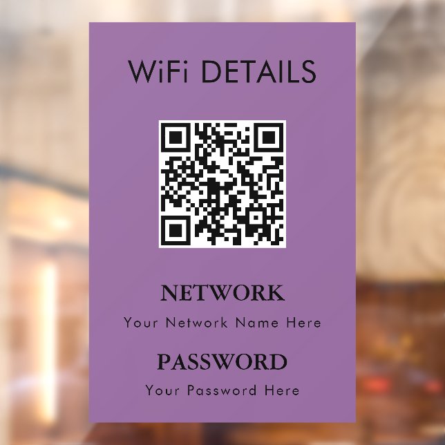 WiFi Network Access | QR Code Password Display (Sheet 2)