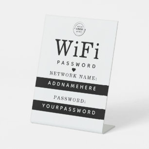 Wifi Network and Password Business Retail Pedestal Sign