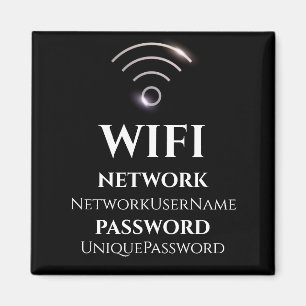  WiFi Network and Password Magnet