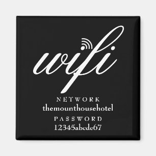 Wifi Network and Password Sign Magnet