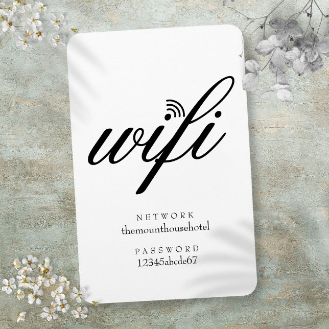 Wifi Network and Password Sign Magnet (Wifi Network and Password Sign Magnet)