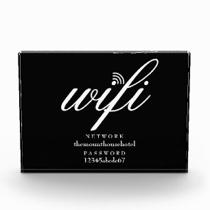 Wifi Network and Password Sign Photo Block