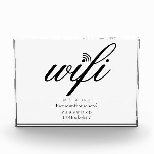 Wifi Network and Password Sign Photo Block