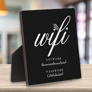 Wifi Network and Password Sign Plaque