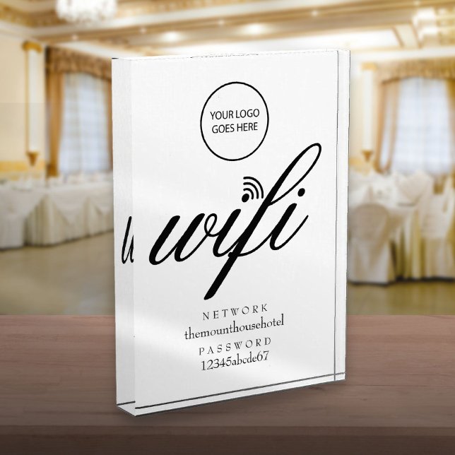 Wifi Network and Password Sign Your Logo Photo Block (Wifi Network and Password Sign Your Logo Photo Block)