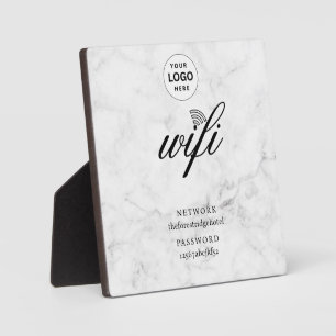 Wifi Network and Password White Plaque