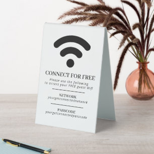 Wifi network passcode guest info custom mono