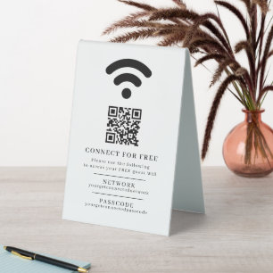 Wifi network passcode guest info custom QR code