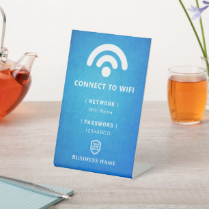 Wifi Network Password  Pedestal Sign