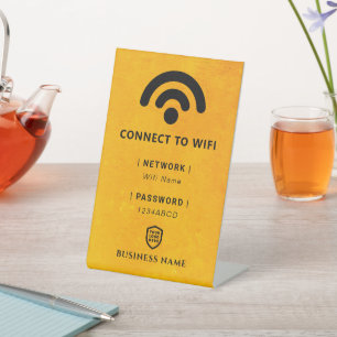 Wifi Network Password  Pedestal Sign
