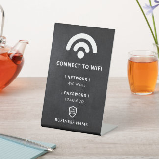 Wifi Network Password  Pedestal Sign
