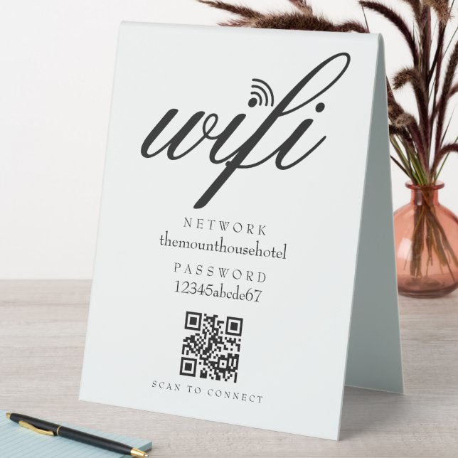 Wifi Network Password QR Code (In SItu (Table))