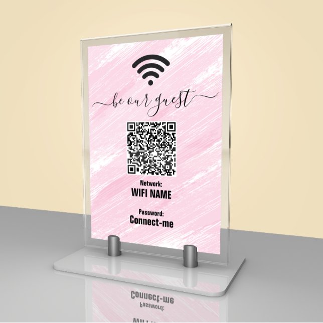Wifi Network | QR Code | Be Our Guest Table Card (Creator Uploaded)