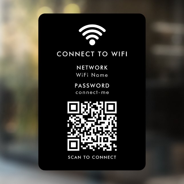 Wifi Network | QR Code Internet Password Black (Creator Uploaded)