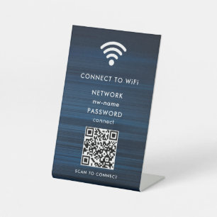 WiFi Network Scan QR Code to Connect the Internet Pedestal Sign