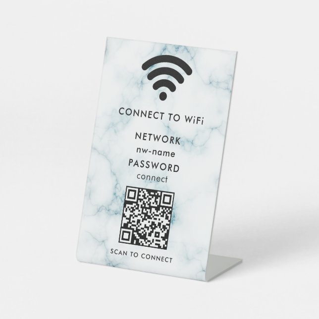 WiFi Network Scan QR Code to Connect the Internet Pedestal Sign (Front)