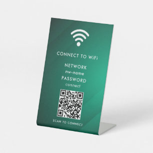 WiFi Network Scan QR Code to Connect the Internet Pedestal Sign